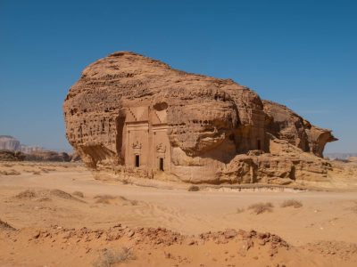 Madain Saleh, archaeological site with Nabatean tombs in Saudi Arabia (KSA)