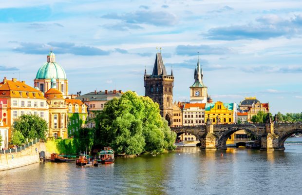 Prague cityscape view